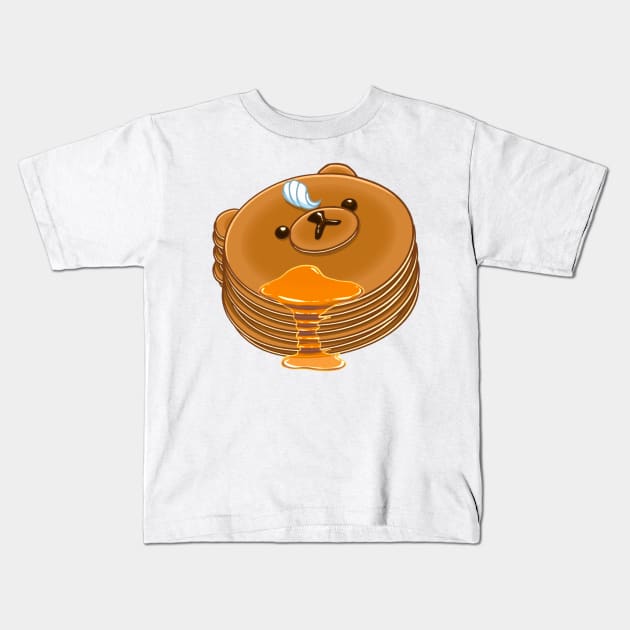 Bear Pancakes Kids T-Shirt by SassyTiger